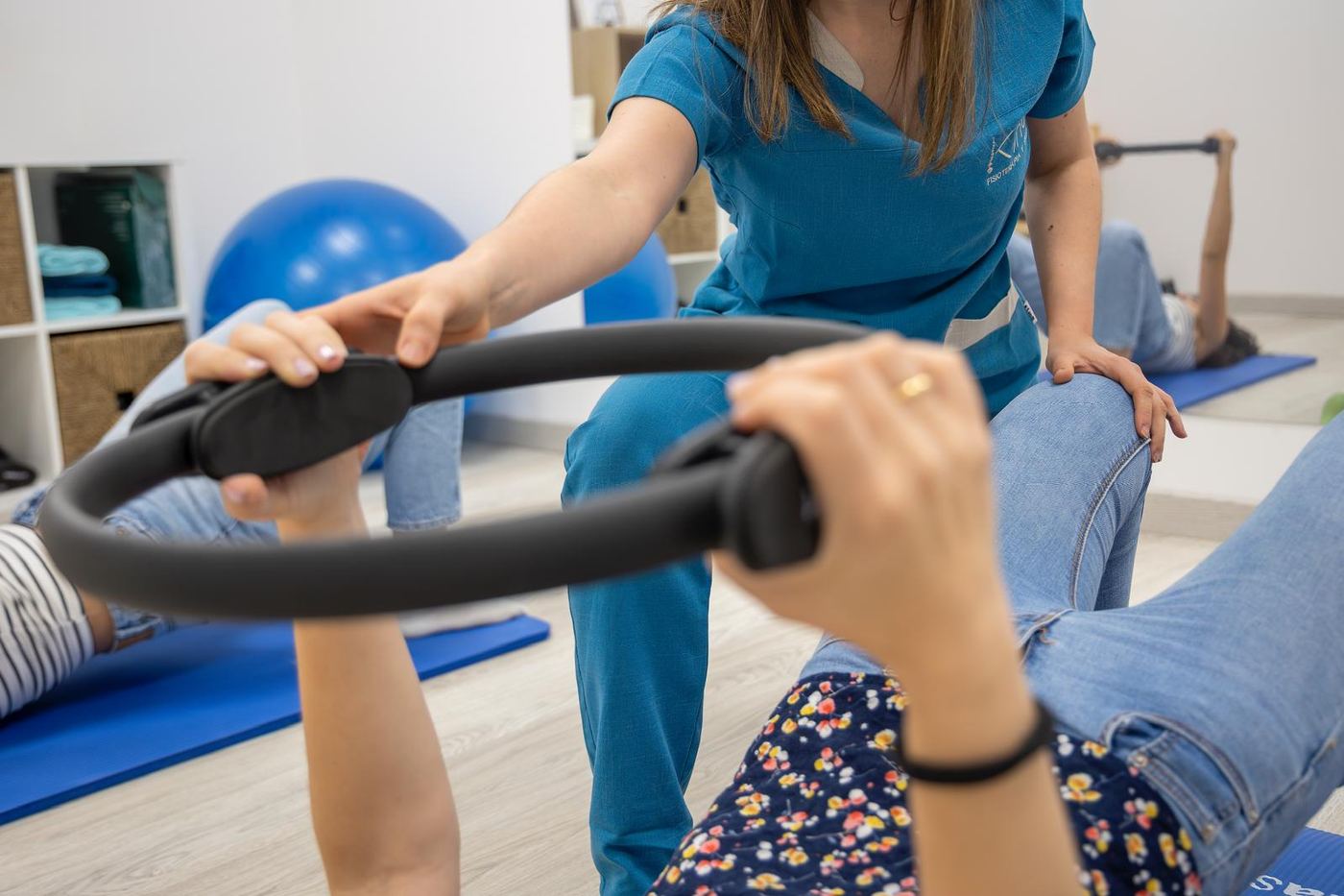 Clase de pilates en grupo reducido